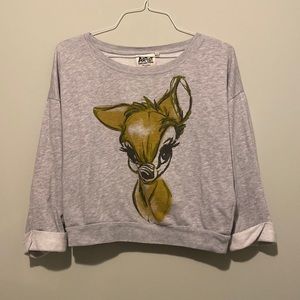 Disney Artist Collection Bambi Gray Sweater (Size M)
